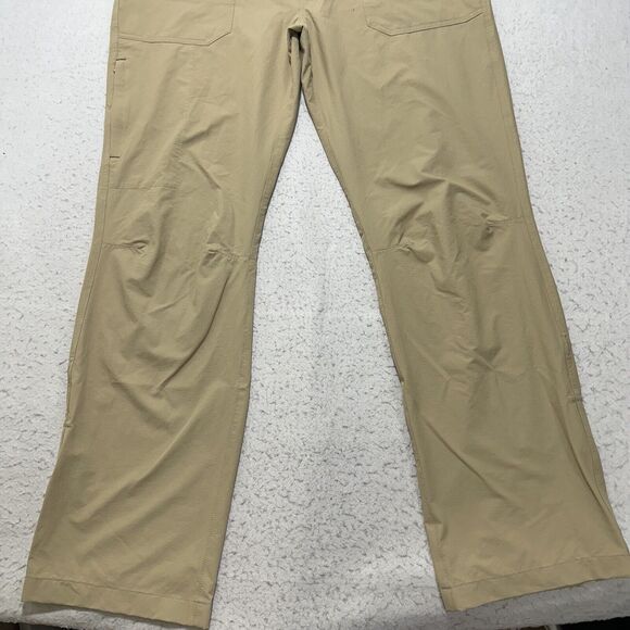 Patagonia Women's 12 Borderless Pants 40 UPF Straight Leg Low Rise Hiking Khaki - Picture 3 of 12